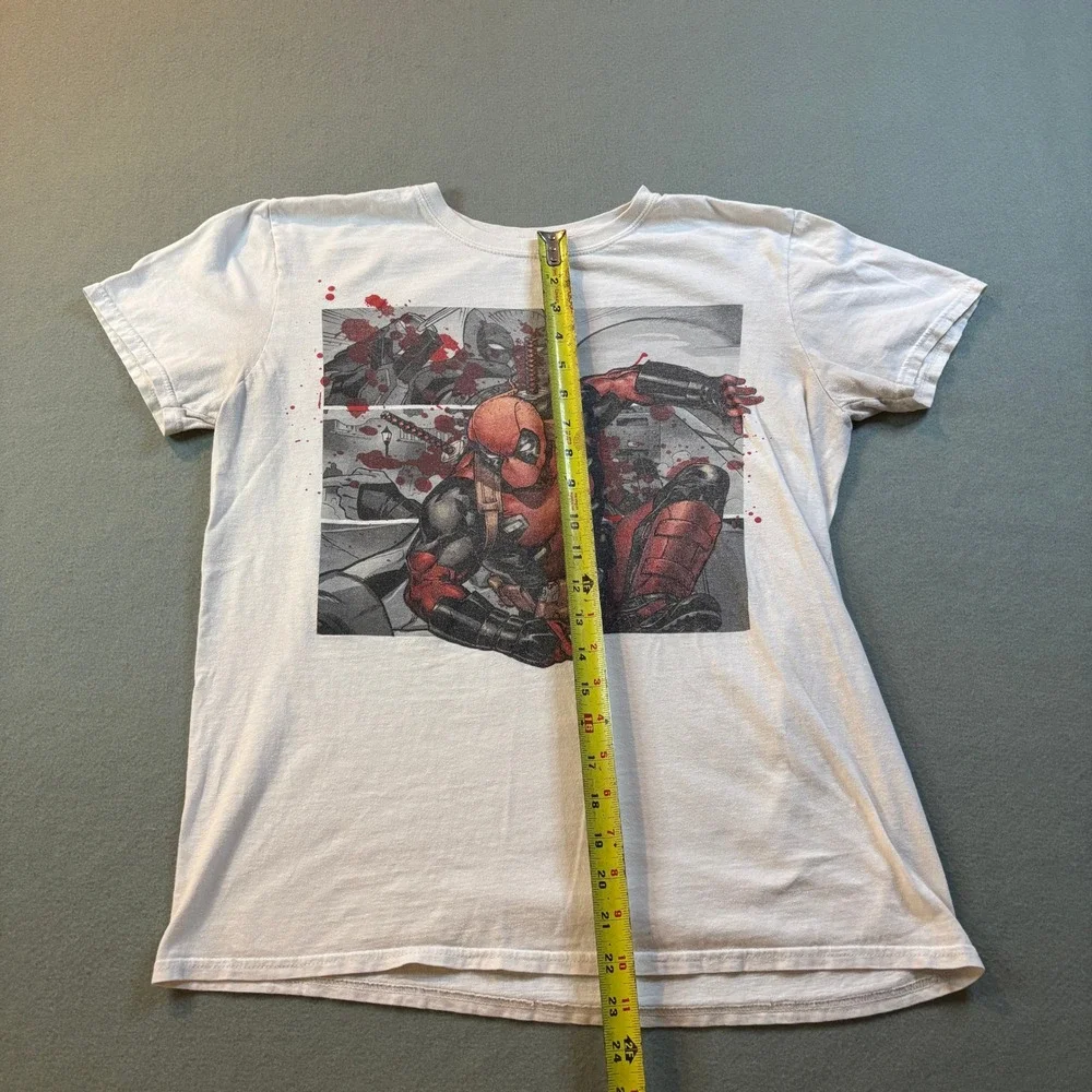 Marvel Deadpool T Shirt Mens M White Comic Book Todd McFarlane Super Hero